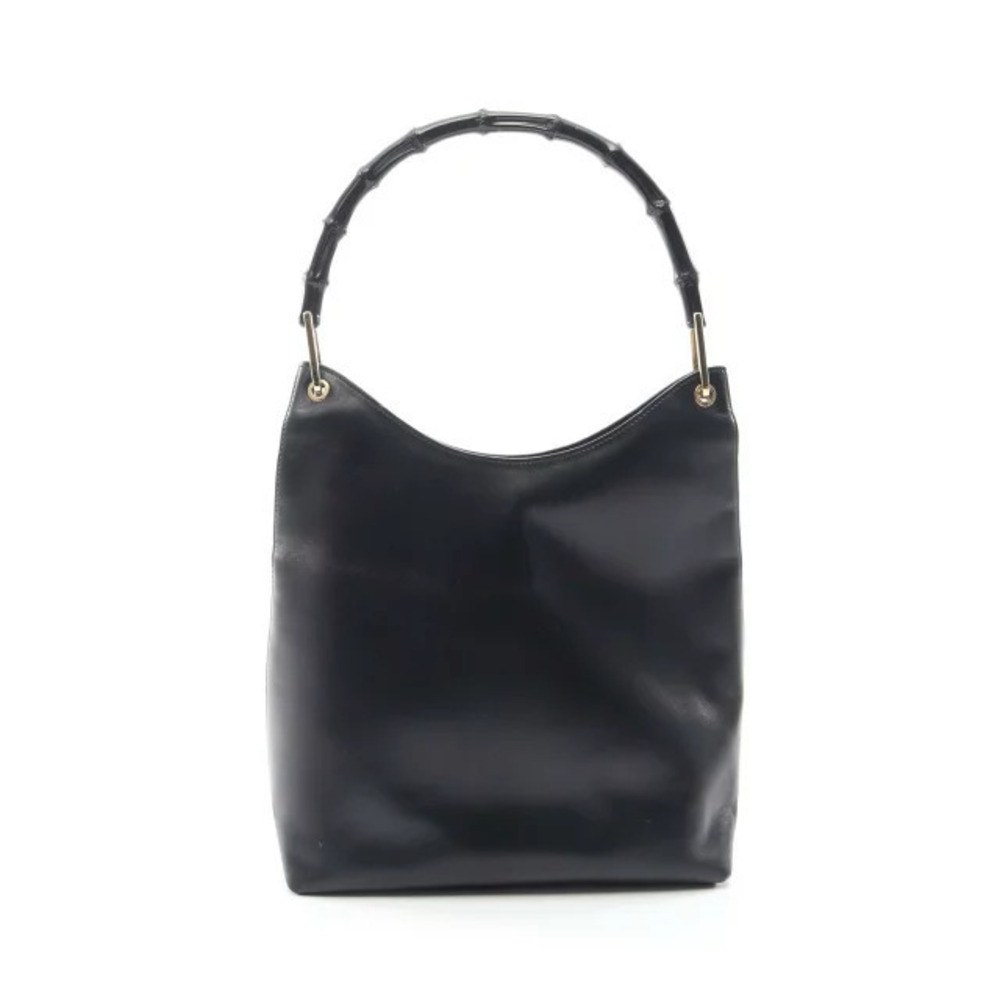 Gucci Bamboo Shoulder Bag Leather Black